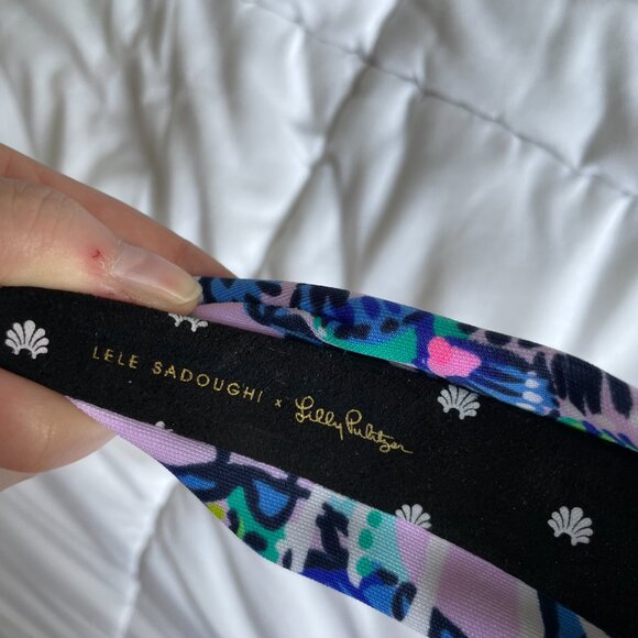 Lele Sadoughi x Lilly Pulitzer Multicolor Print Knot Adult Headband - Picture 5 of 5